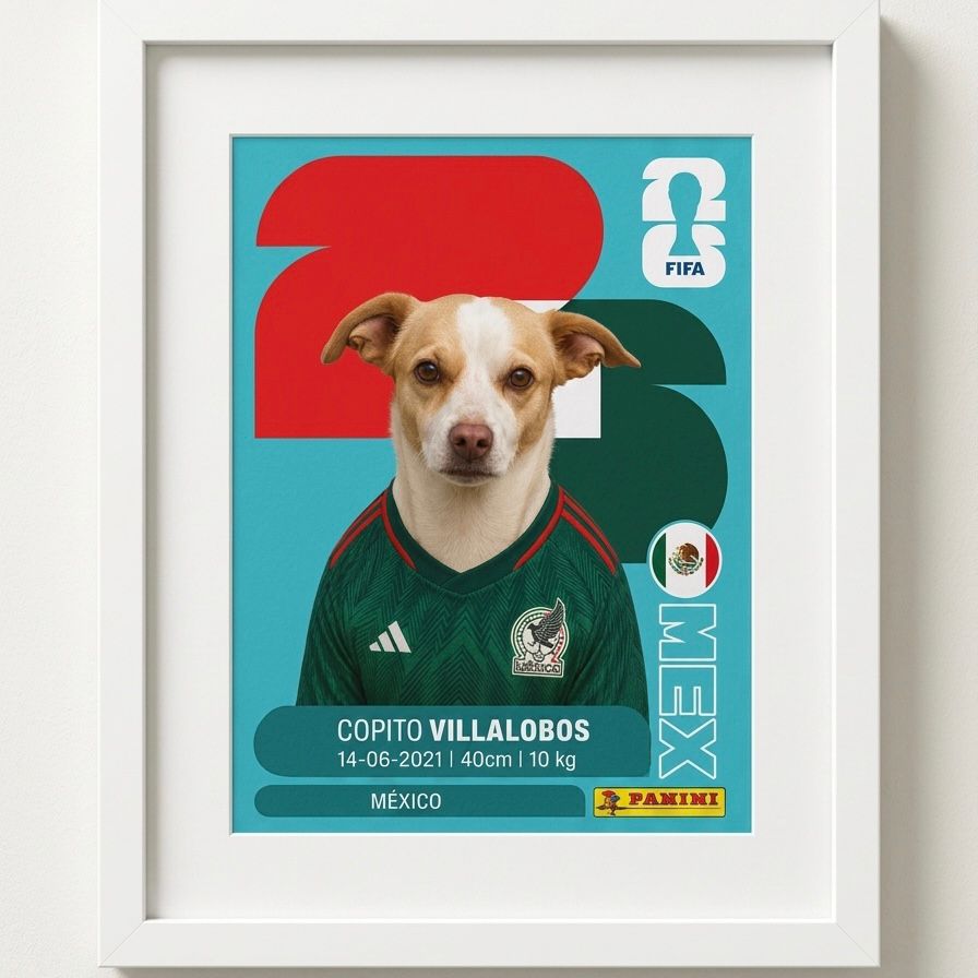 Lámina Mundialista para Mascota - 100% personalizada